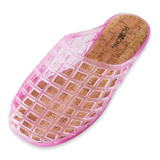 Roxoni Women’s Mary Jane Jelly Clog Sandals Breathable Mesh Slip On Lightweight Casual Summer Garden Beach Shoes