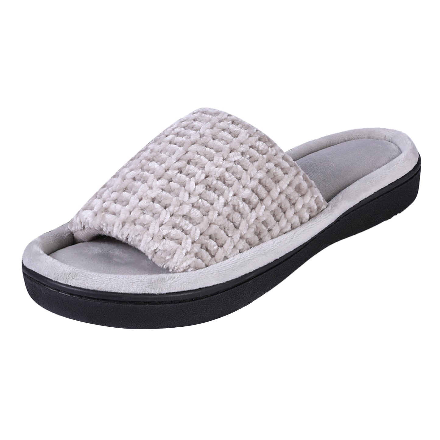 Women's Chenille Upper Open Toe Slippers