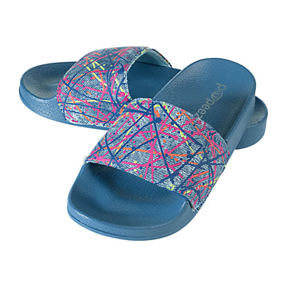 Pupeez Girl's Sandal Art Color With Abstract Print Strap