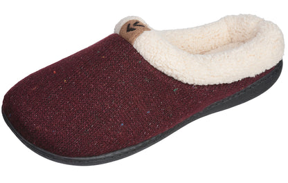 Roxoni Women's Sweater Knit Fleece Lined Clog Slippers Warm House Shoe