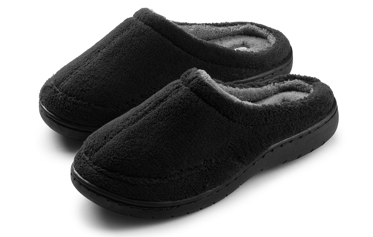 Pupeez Kid Boy's Suede Indoor/Outdoor Terry Clog Slippers