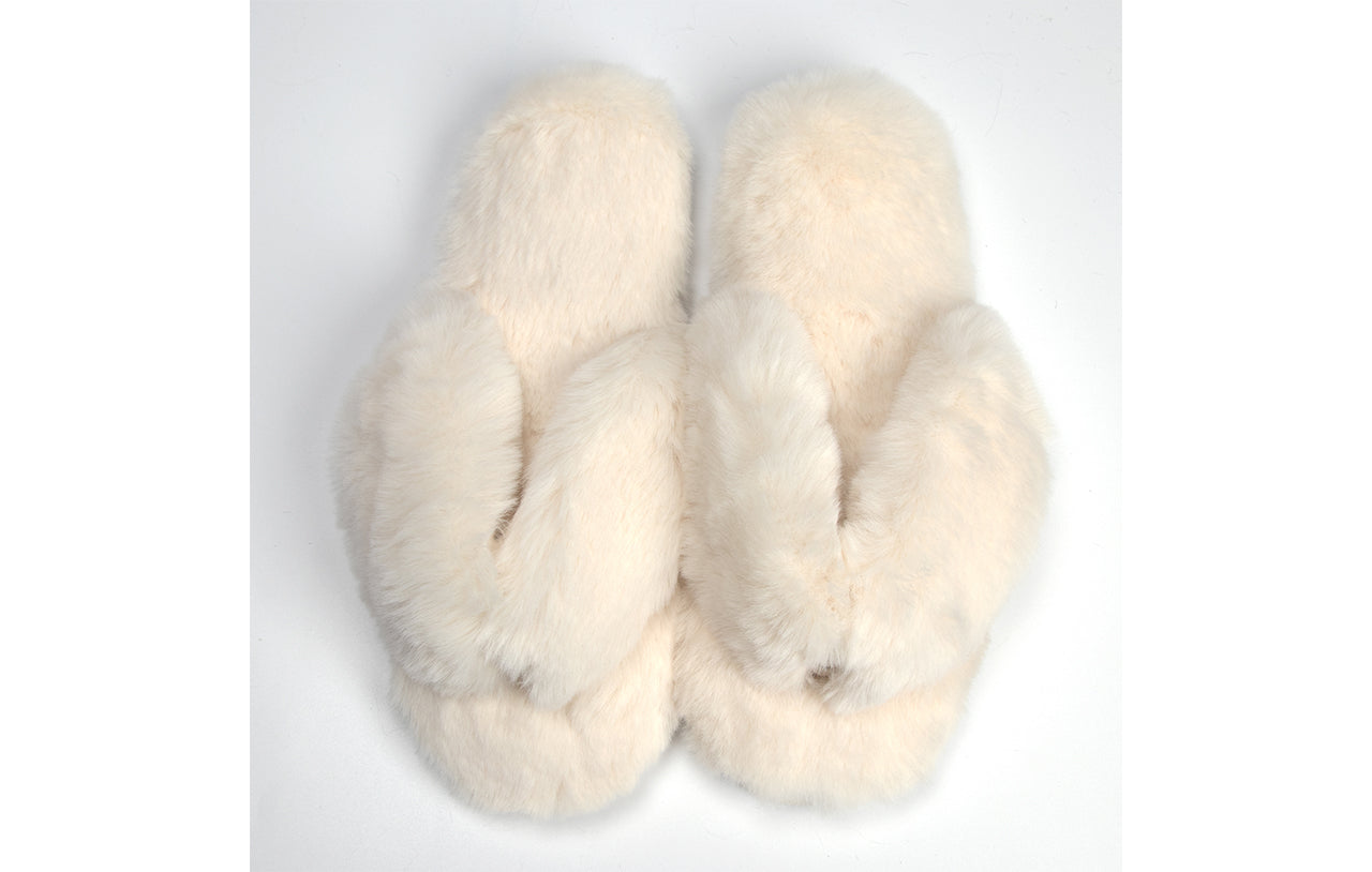 Roxoni Women's Indoor Cute Plush With Contrast Trimming House Slipper