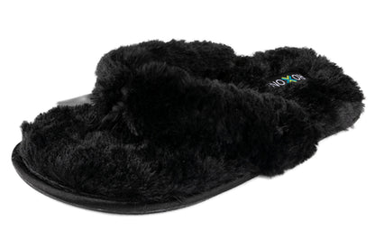 Roxoni Fuzzy House Slippers for Women – Comfortable Furry Spa Thongs – Cozy Slip On Flip Flops - Soft Insole & Rubber Outsole