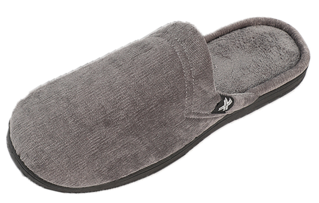 Roxoni Men's Slipon Warm Memory Foam Insole Scuff House Slipper