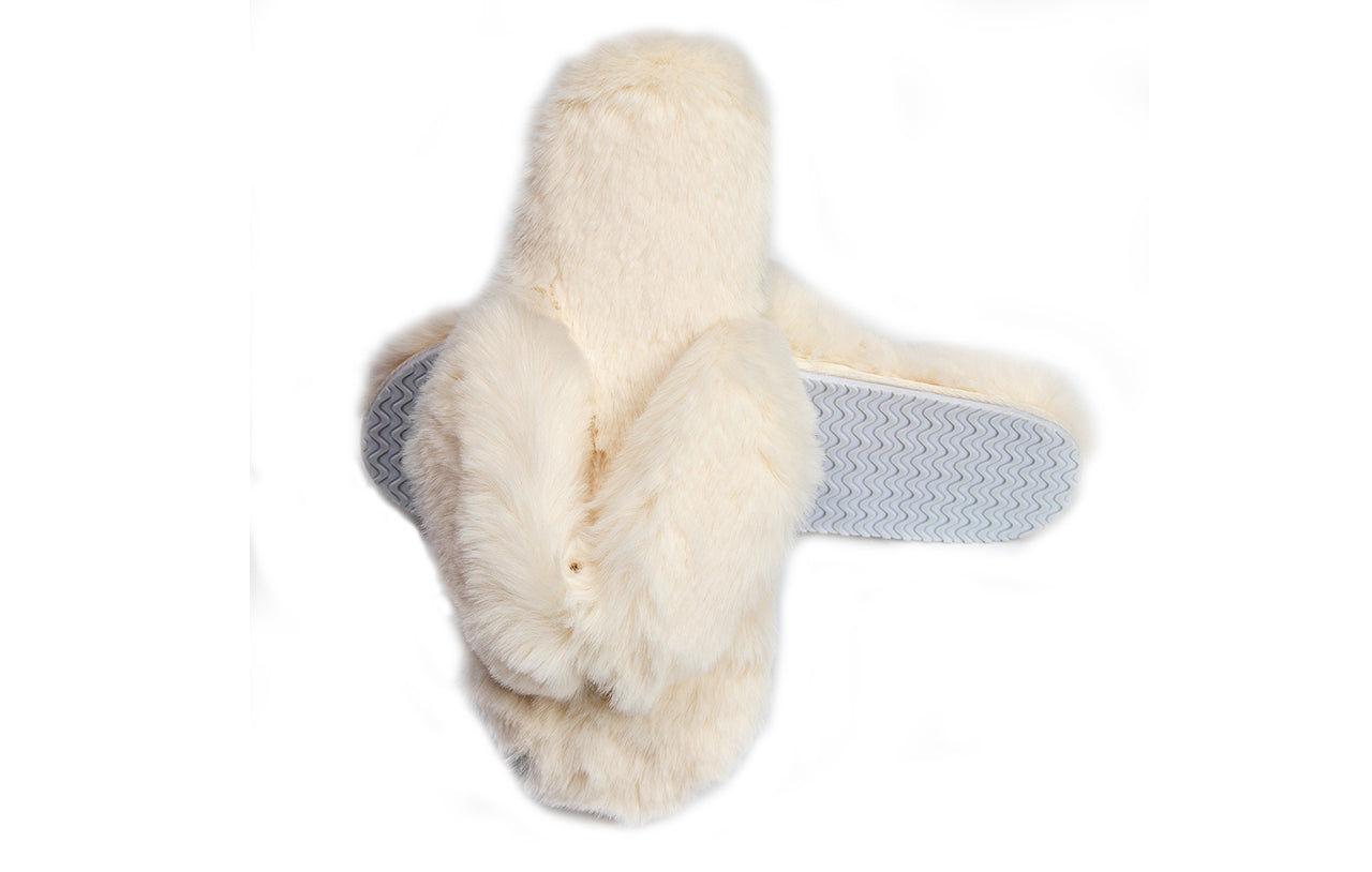 Roxoni Women's Indoor Cute Plush With Contrast Trimming House Slipper