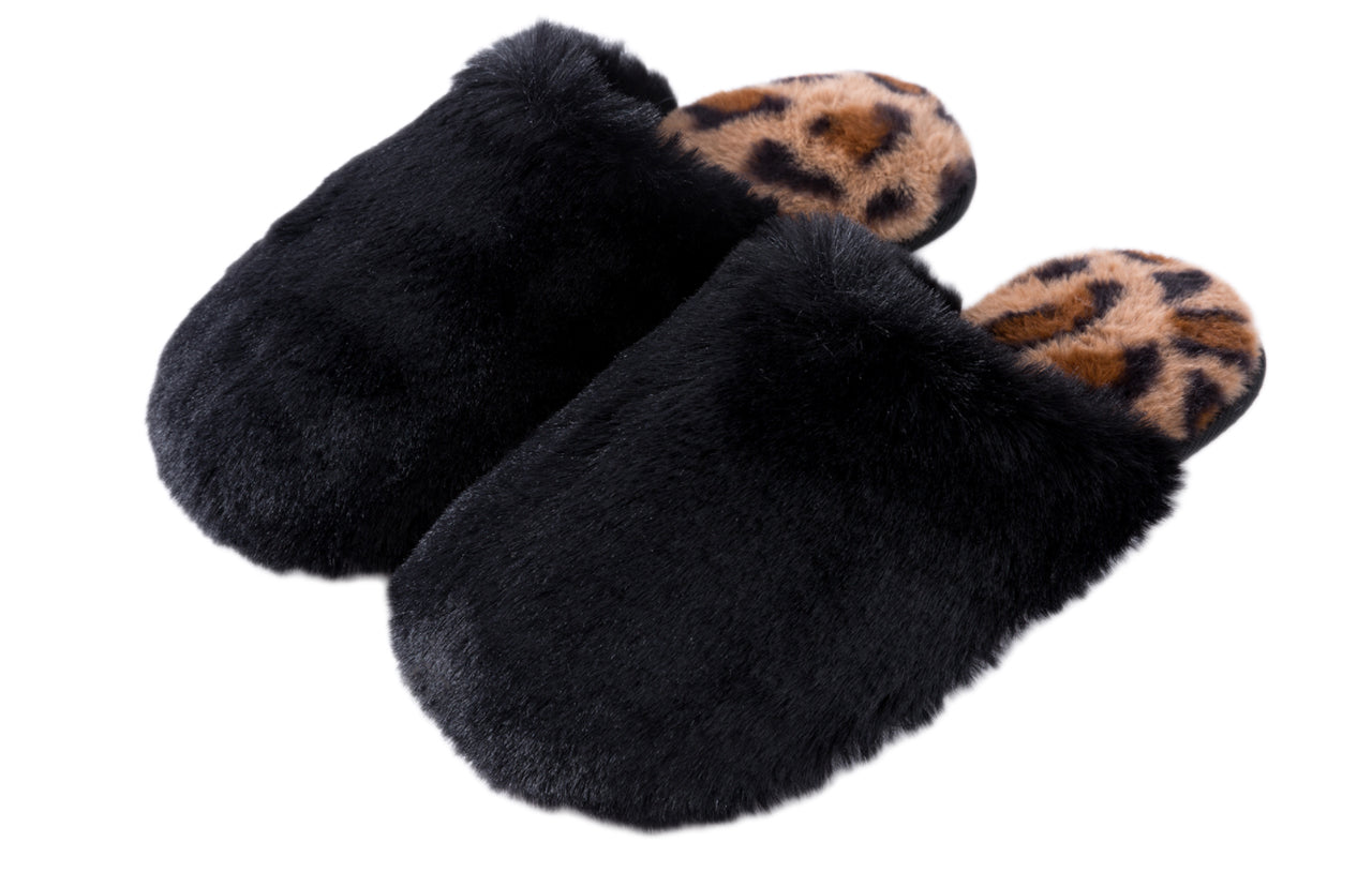 Roxoni Women's Winter Soft House Sweater Suede Furry Winter Slipper