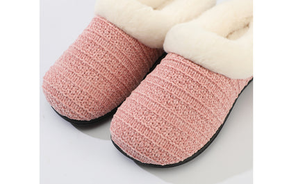 Roxoni Women's Winter Fur Warm and Comfortable Clog Slipper