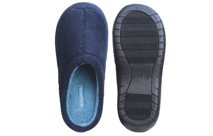 Pupeez Kid Boy's Suede Indoor/Outdoor Terry Clog Slippers