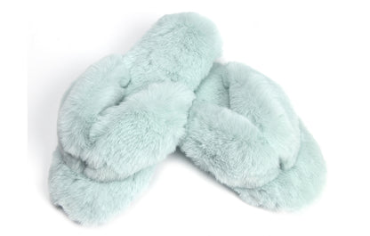 Roxoni Women's Indoor Cute Plush With Contrast Trimming House Slipper