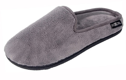 Roxoni Men's Slippers Slip On Terry Clog Comfort House Slipper Indoor/Outdoor