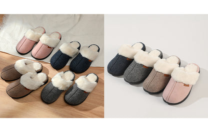 Roxoni Women's Winter House Fuzzy Fluffy Furry Cozy Clog Slipper