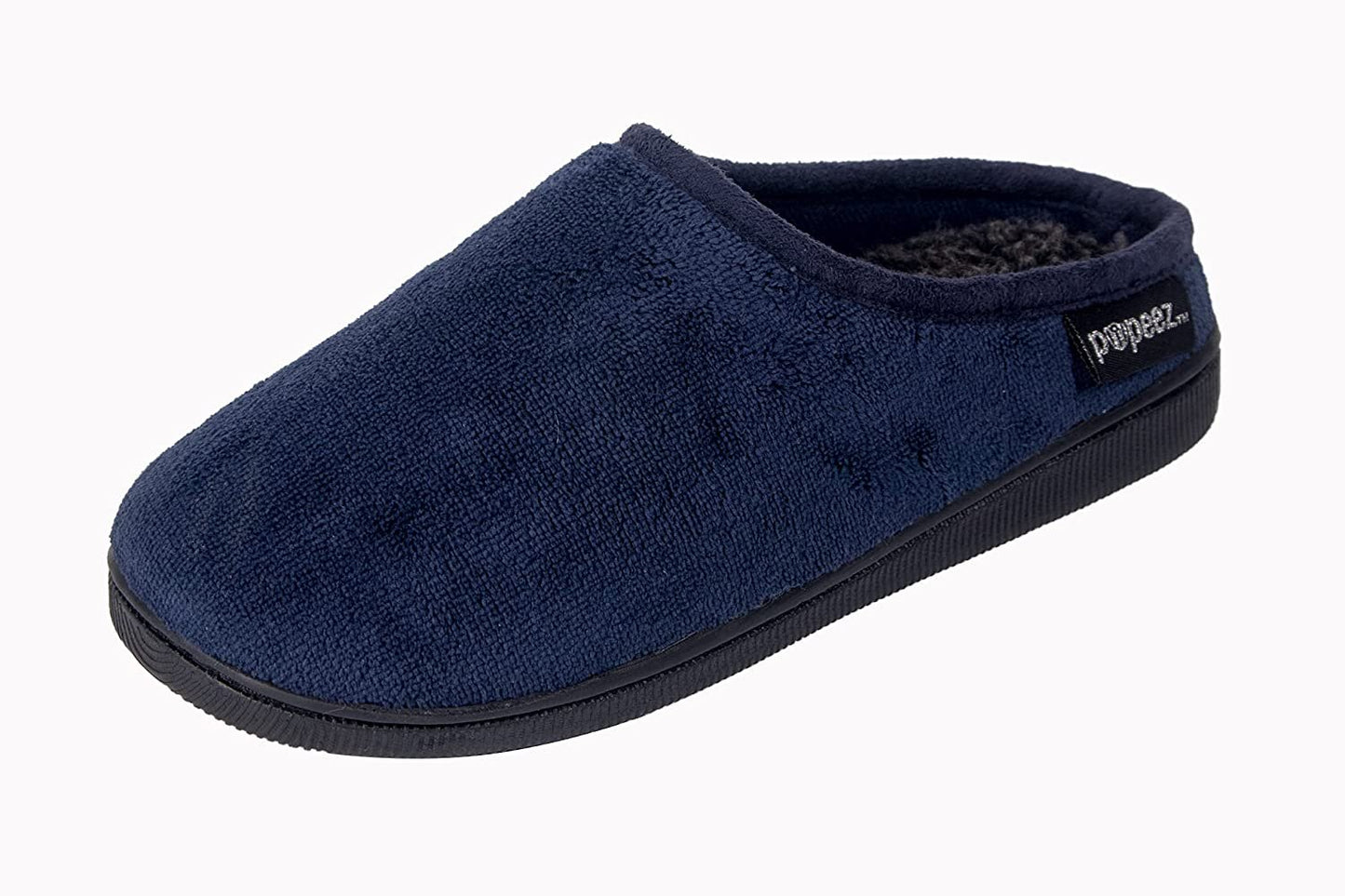 Pupeez Boy’s Terry Clog Big Kids Slippers