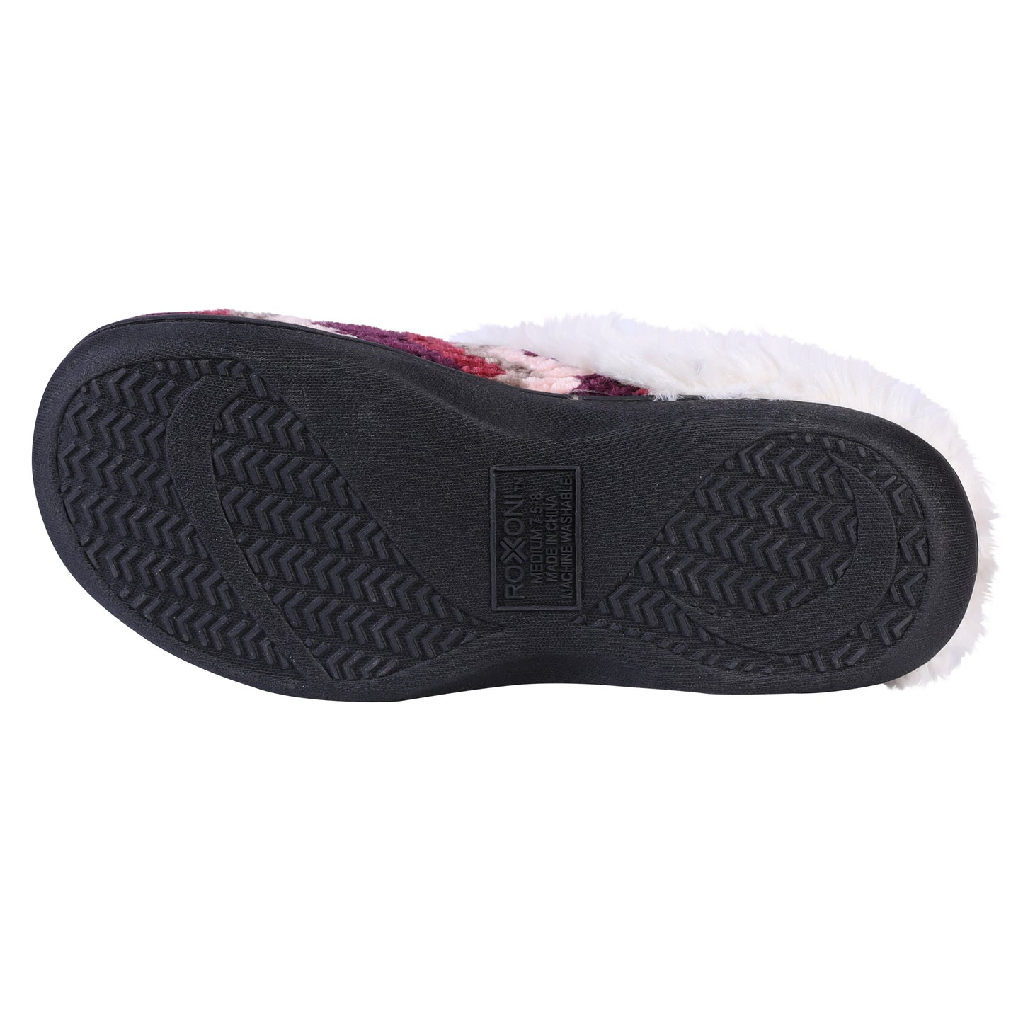 Roxoni Womenâ€™s Cozy Memory Foam Slippers, Fuzzy Warm Faux Fur Lined, Indoor Outdoor Rubber Sole