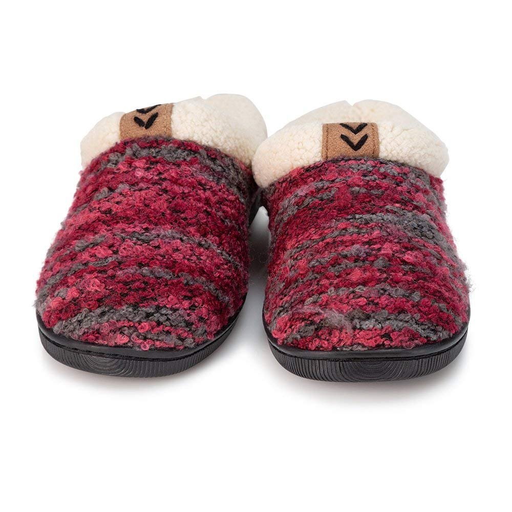 Pupeez Girls Knitted Fleece Lined Clog Slippers