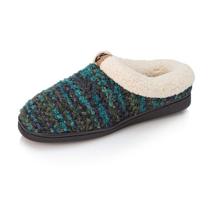 Pupeez Girls Knitted Fleece Lined Clog Slippers