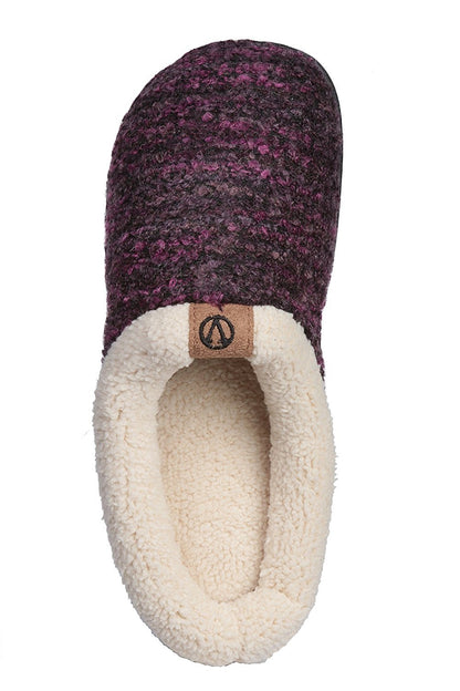 Roxoni Womens Knitted Fleece Lined Clog Slippers Warm House Shoe