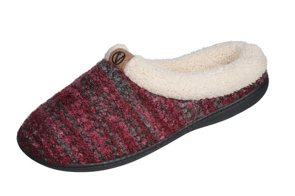 Roxoni Womens Knitted Fleece Lined Clog Slippers Warm House Shoe