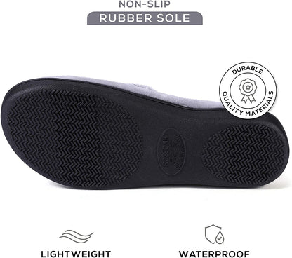 Roxoni Women's Soft Open Toe Slide Slippers, Indoor Outdoor Rubber Sole