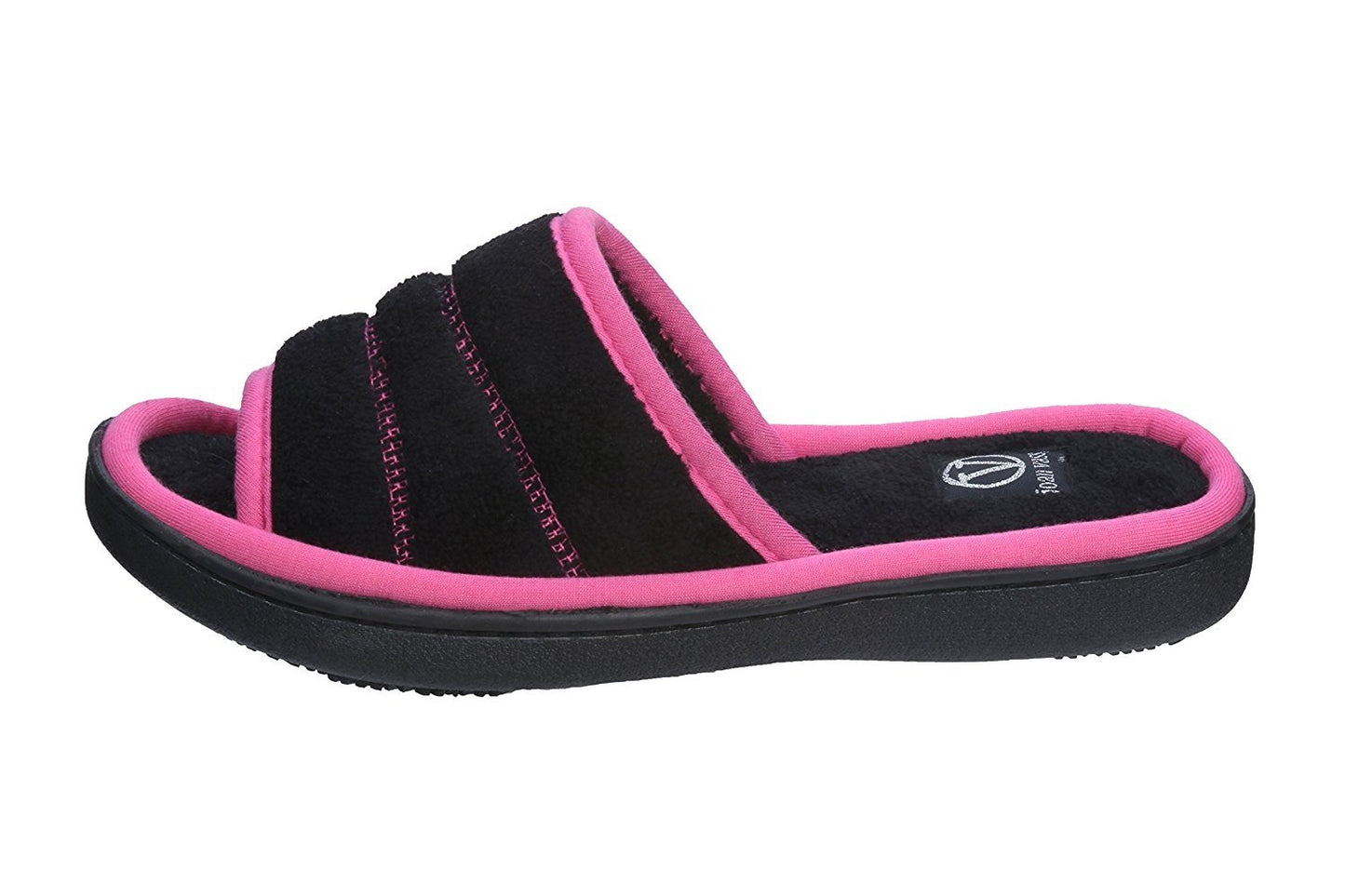 Roxoni Women's Open Toe Memory Foam Slippers with Contrast Design -Sizes 6 to 11 -style #2185