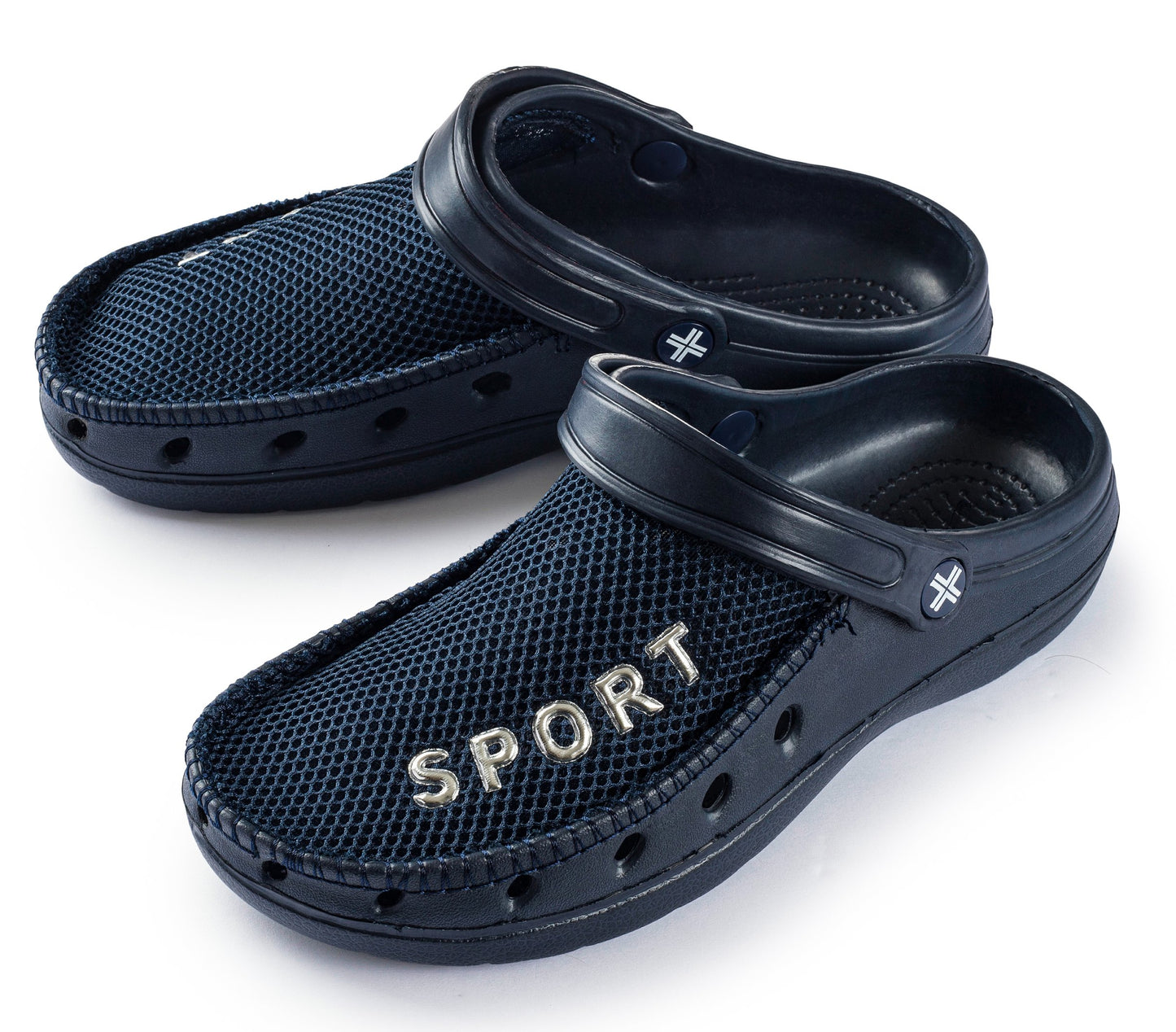 Roxoni Men’s Rubber Sport Clogs with Breathable Mesh Upper