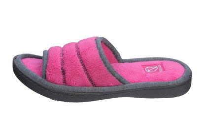 Roxoni Women's Open Toe Memory Foam Slippers with Contrast Design -Sizes 6 to 11 -style #2185