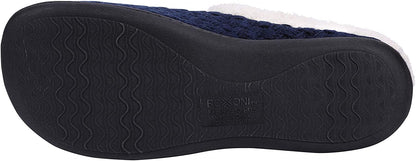 Roxoni Women's Slippers Cozy Fleece Warm Clog Knit Winter Ladies House Shoe Non-Slip