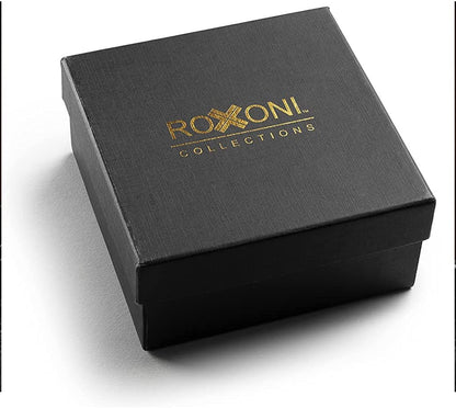 ROXONI Men's 2 Pack Ultra Soft Geniune Leather Ratchet Dress Belt with Automatic Buckle, Enclosed in an Elegant Gift Box