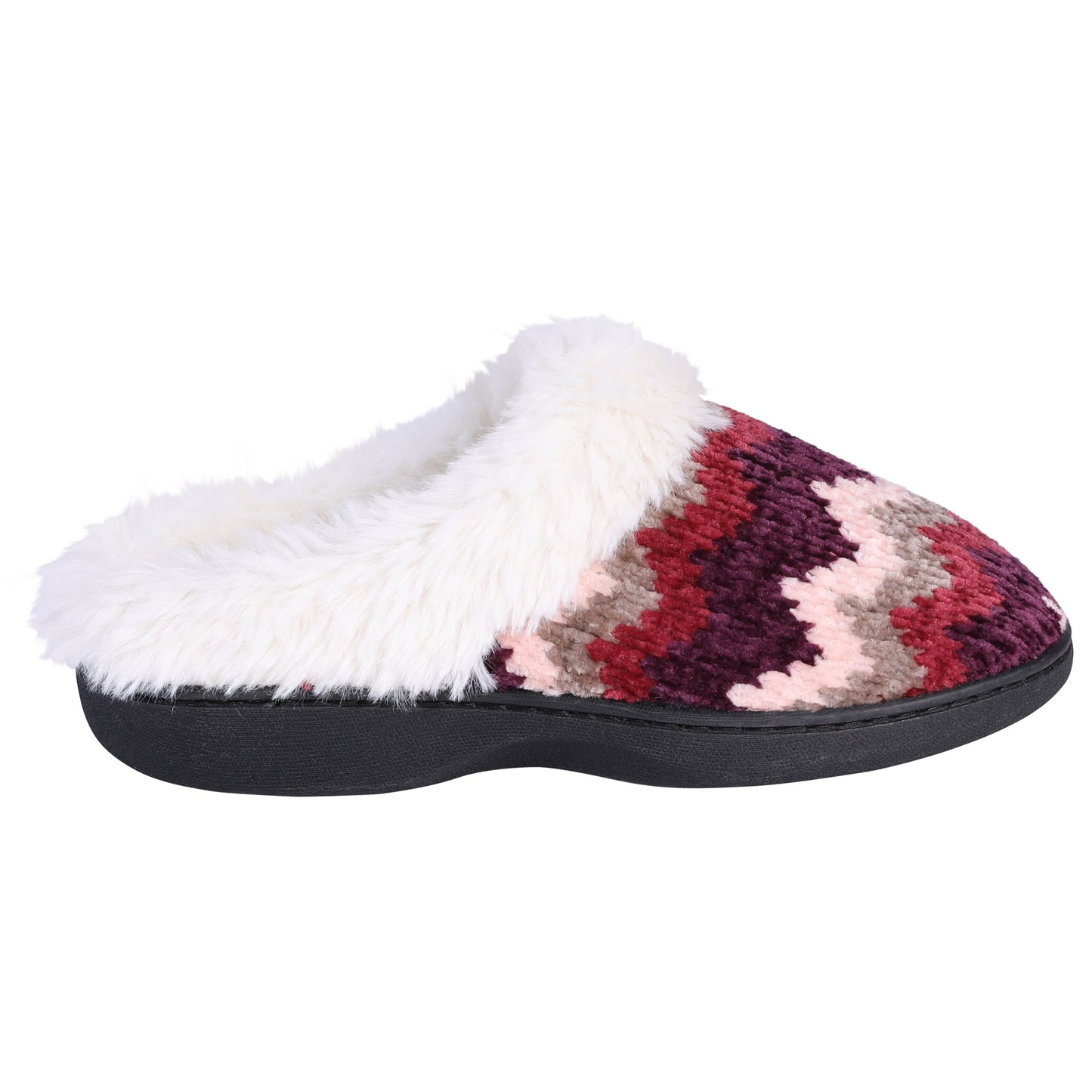 Roxoni Womenâ€™s Cozy Memory Foam Slippers, Fuzzy Warm Faux Fur Lined, Indoor Outdoor Rubber Sole