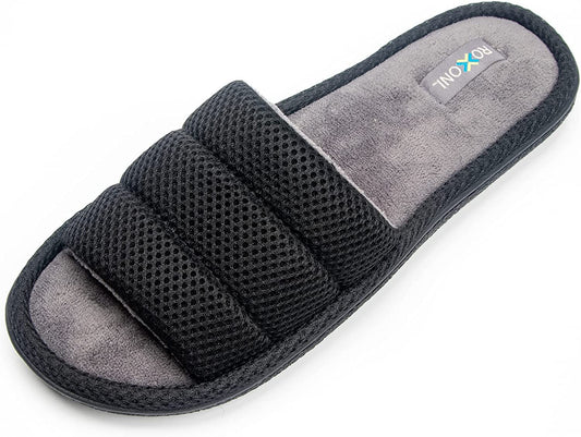 Roxoni Unisex Slippers for Men – Plush Slippers for Men Open Toe House Slippers for Superior Comfort – Cozy Soft & Durable Design – Versatile & Colorful Slides Sandals