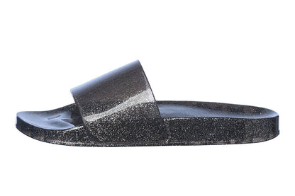 Roxoni Women's Summer Flip Flop Open Toe Jelly Glitter Slide Sandal Slippers