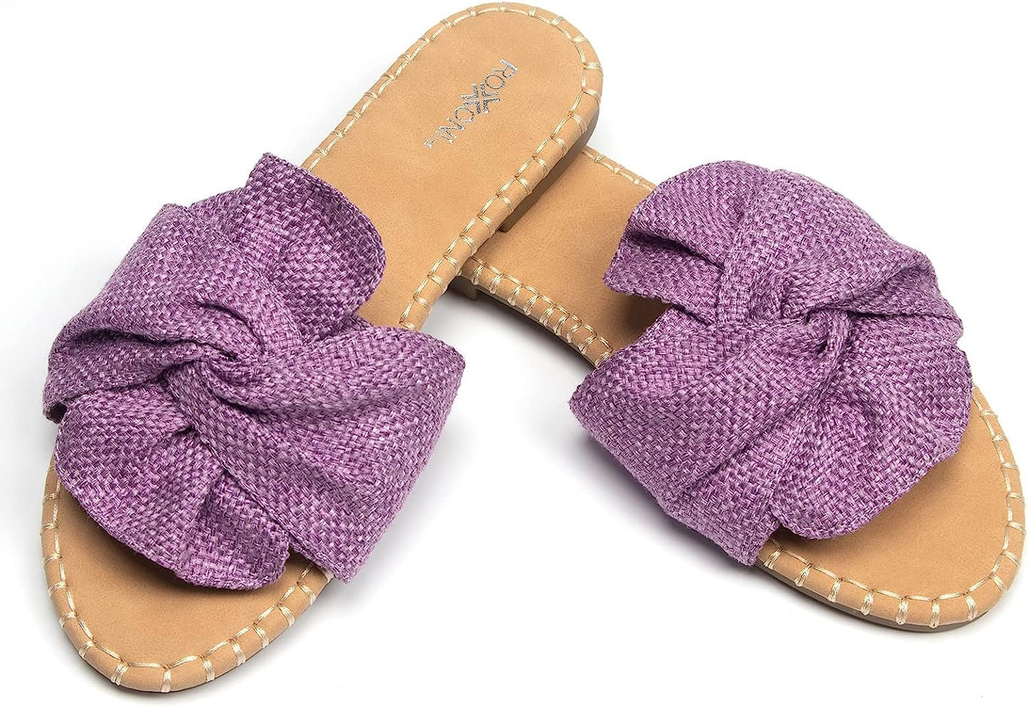 Roxoni Open Toe Sandal Slippers for Women - Indoor Outdoor Slides Shoes for Women - Spring Summer Slippers for Women