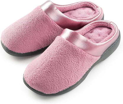 Roxoni Women's Comfort Slip On Memory Foam French Terry Lining Indoor Outdoor