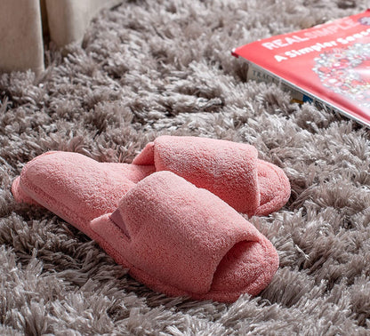 Roxoni Ultra Soft Spa Slippers for Women Cozy, Fuzzy Terry Bathroom, House and Shower Shoes