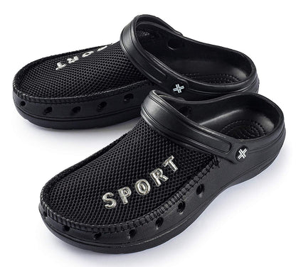 Roxoni Men’s Rubber Sport Clogs with Breathable Mesh Upper