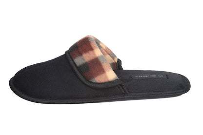 Roxoni Men's Suede Scuff Slipper Classic Style House Slipper