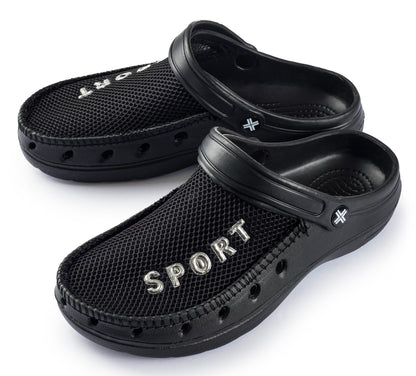 Roxoni Men’s Rubber Sport Clogs with Breathable Mesh Upper