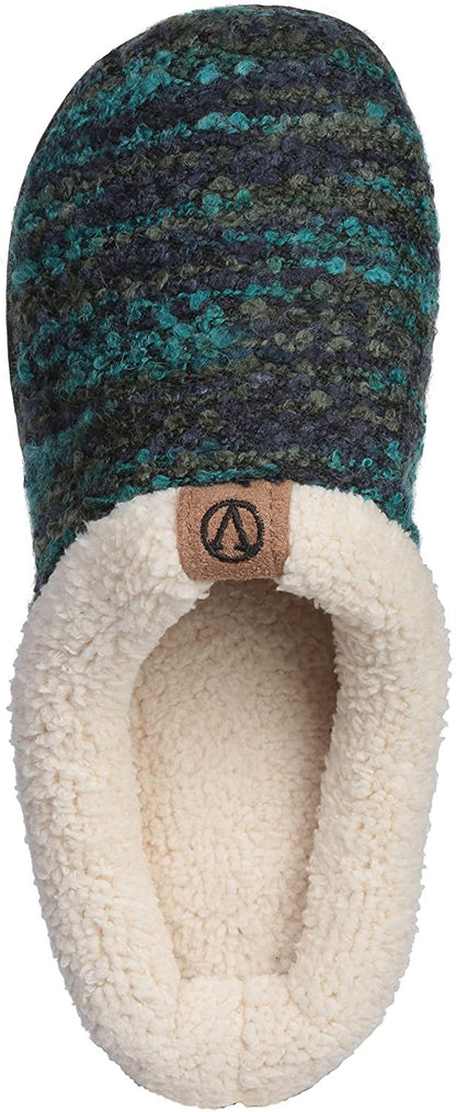 Roxoni Womens Knitted Fleece Lined Clog Slippers Warm House Shoe