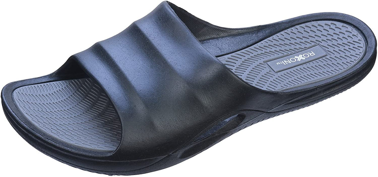 Roxoni Men's Comfort Open Toe Slide Sandals, Anti Skid Rubber Sole, -sizes 8 to 13 -style #1245