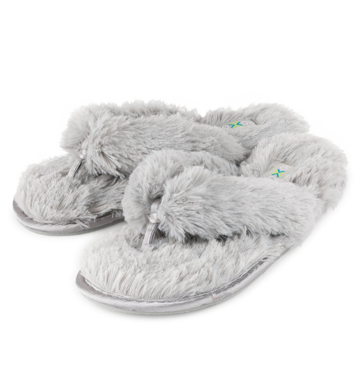 Roxoni Fuzzy House Slippers for Women – Comfortable Furry Spa Thongs – Cozy Slip On Flip Flops - Soft Insole & Rubber Outsole