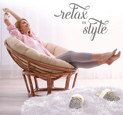 Roxoni Women’s Cozy Memory Foam Slippers, Fuzzy Warm Faux Fur, Anti-Skid Rubber Sole