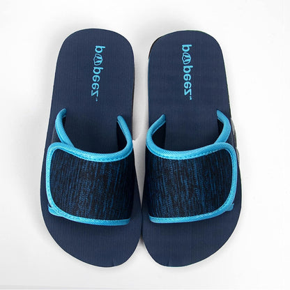 Pupeez Boys Open Toe Slipper Sandals for Indoor/Outdoor Fashion Father and Son Matching Slippers in Blue, Olive Green and Black
