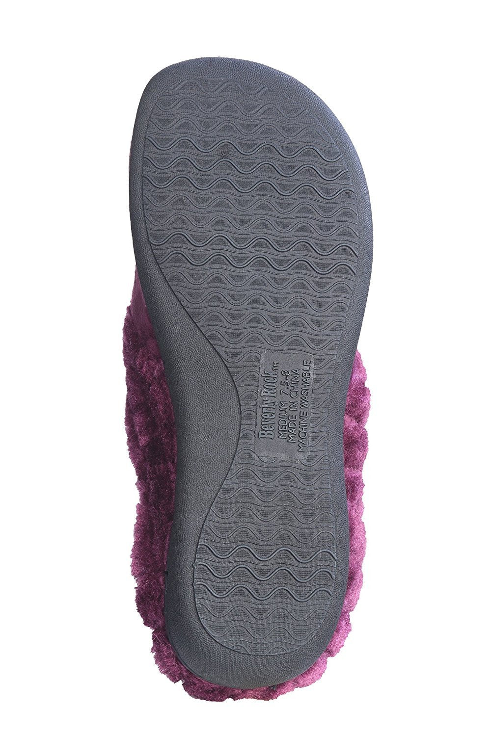 Roxoni Women’s Velour Slippers Memory Foam Clog Quilted Faux Fur Collar