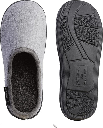 Pupeez Boy’s Terry Clog Big Kids Slippers