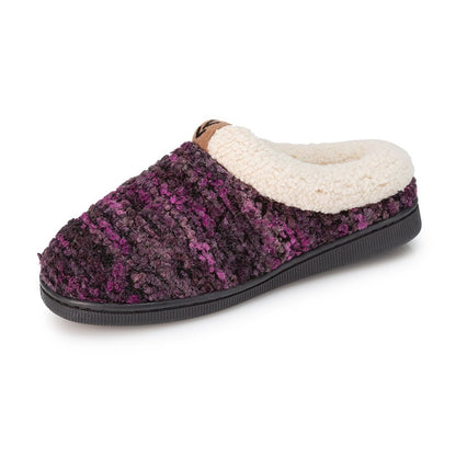 Pupeez Girls Knitted Fleece Lined Clog Slippers