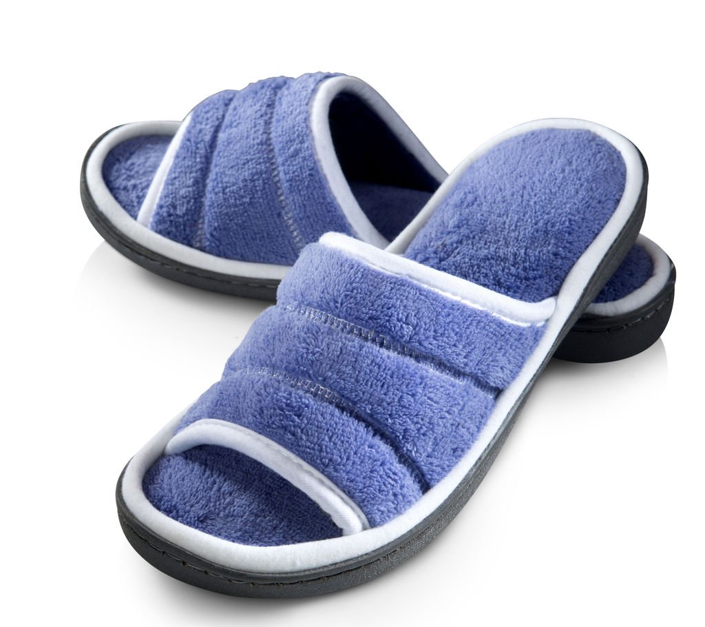 Roxoni Women's Open Toe Memory Foam Slippers with Contrast Design -Sizes 6 to 11 -style #2185