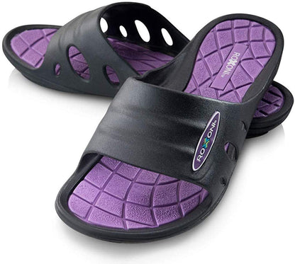 Roxoni Womens Summer Flip Flop Beach Open Toe Slide Sandals with Rubber Sole