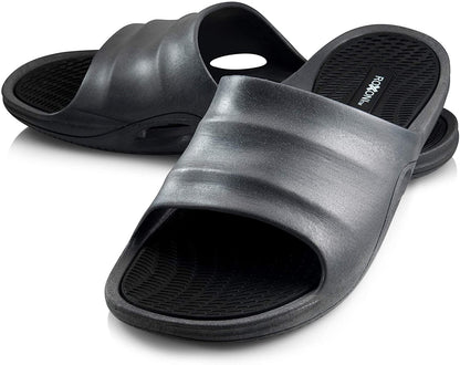 Roxoni Men's Comfort Open Toe Slide Sandals, Anti Skid Rubber Sole, -sizes 8 to 13 -style #1245