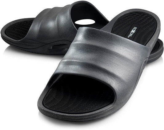 Roxoni Men's Comfort Open Toe Slide Sandals, Anti Skid Rubber Sole, -sizes 8 to 13 -style #1245