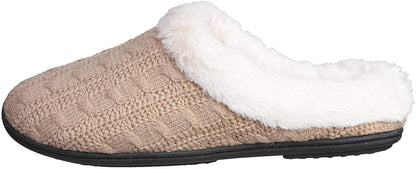 Roxoni Women's Slippers Cable Knit Super Cozy Comfort Clog