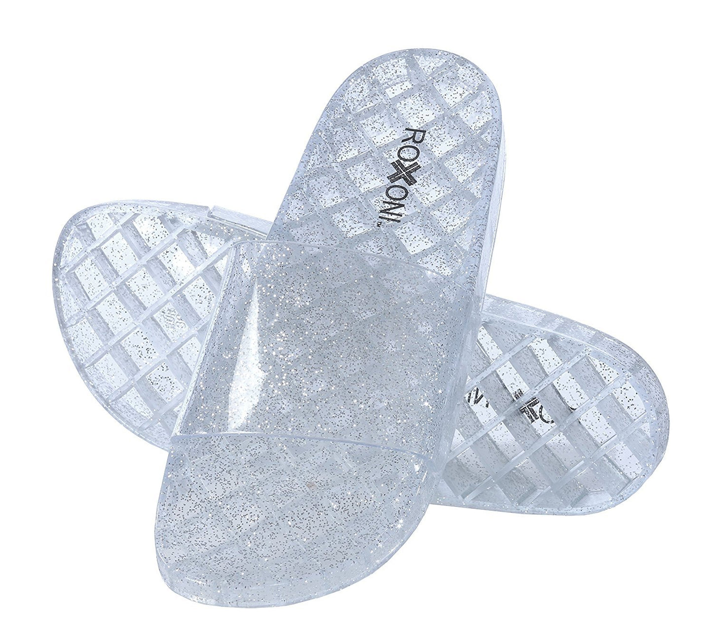 Roxoni Women's Summer Flip Flop Open Toe Jelly Glitter Slide Sandal Slippers